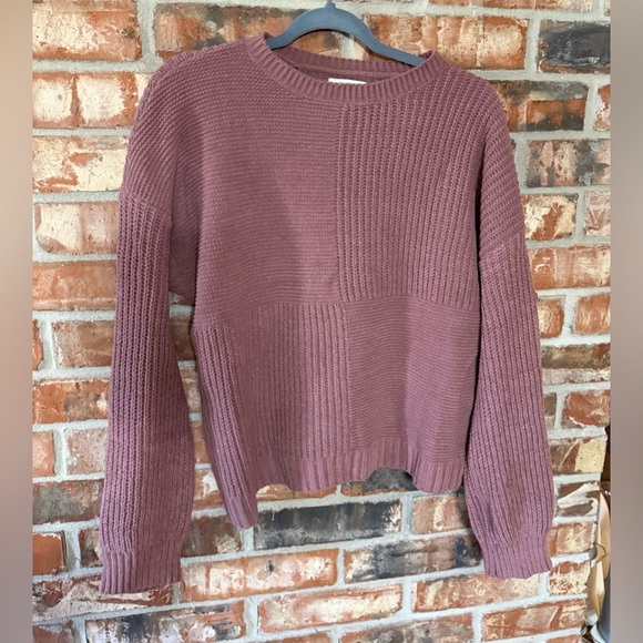 Maurices Sweaters - Maurices Mauve Textured Crew Neck Sweater